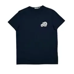 ［新品同様］モンクレール　ダブルワッペン　Tシャツ　ダークネイビー
