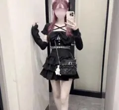 honeymew ハニーミュウ ビッグリボンアンサンブルトップス ブラック 