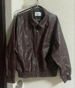 Nemne store ZOZOTOWN フェイクレザージップスタンドブルゾン