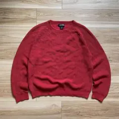 【希少】LANDS'END USA製 コットンニット セーター Mサイズ