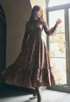 Winter Floral Long-sleeve Dress【最終値下げ】 - メルカリ