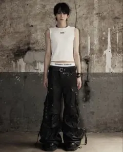 Rosen Kreuz SIDE BELT BIG WIDE PANT Wデニム - メルカリ