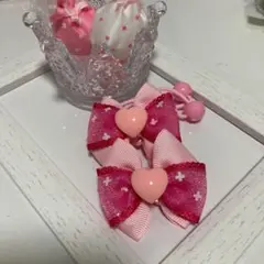 No.28ハンドメイド　リボンヘアゴム