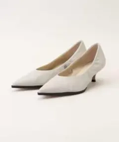 グレー パンプス