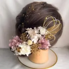 人気 成人式 髪飾り セット 卒業式 前撮り ピンク×白 ハンドメイド