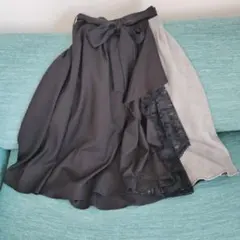 アクシーズファム　レーススカート　黒　フレア