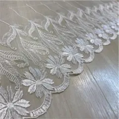 花柄チュールレース生地