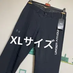 新品　アンダーアーマー ゴルフ　マーク&ロゴ入りストレッチウーブンパンツ「XL黒