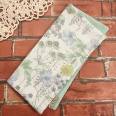 【ガーゼハンカチ】water flower(ブルー)①