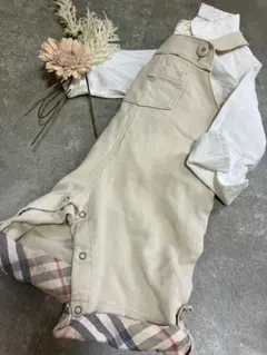 ✦ バーバリーロンドン サロペット80 ＋ Gapベビー ワイシャツ セット ✦