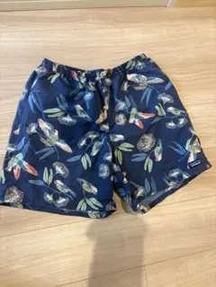 patagonia ネイビー鳥プリント　バギーズロング　M