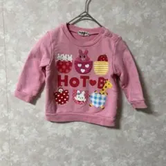 ミキハウス　ホットビスケッツ　トレーナー　80㎝　うさこ　ピンク