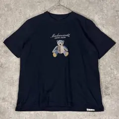 マドモアゼルノンノン　60周年　テディベア　Tシャツ　スーピマ綿 ネイビー　Ｌのサムネイル