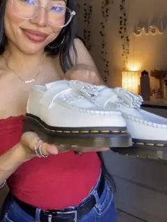 Dr. Martens ホワイト ローファー