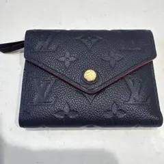 ルイヴィトン モノグラム アンプラント ヴィクトリーヌ 二つ折り財布 紺 財布のサムネイル