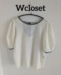 美品　Wcloset バックリボン シアーブラウス　トップス
