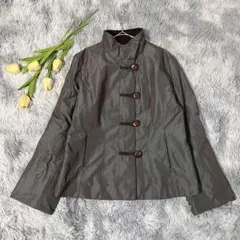 美品 ジャンニロジュディチェ カシミヤ混 中綿 ジャケット 40 L 茶 日本製