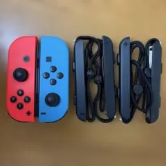 Switchコントローラー ジャンク品1セット/ストラップ2セット