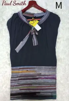 【新品タグ付き】PaulSmith 正規品マルチカラーノースリーブワンピース М