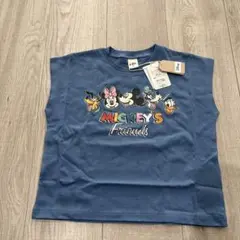 【未使用】littc ディズニー ミッキー＆フレンズ Tシャツ 90cm ブルー
