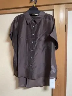 新品☆ヤマダヤ Vin ヴァン ドライタッチシアーオーバーシャツ 黒 