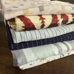 生地まとめ売り　(スムースニット、綿麻、綿100%) ほぼ1m超え