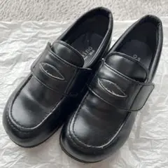 ブラックフォーマルシューズ マジックテープ、20㎝