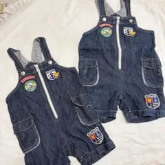 【双子】ミキハウス デニム オーバーオール