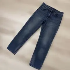 MUJI ダークブルー ストレートデニム