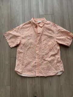 BREEZE 半袖シャツ オレンジストライプ 140