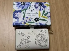 361】ケイトスペード MADISON フローラル L字ジップ 二つ折り財布