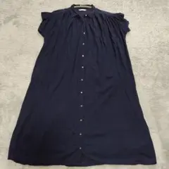 アーバンリサーチドアーズ　ロングワンピース　ネイビー　綿100%　インド製