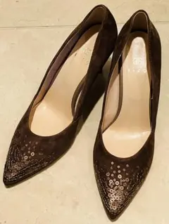 ★新品★ EIZO ブラウン スエード パンプス 24.5cm