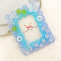 ネモフィラ お花 ホイップデコ トレカケース 硬質ケース 推し活 水色 ブルー