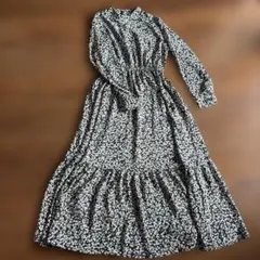 GU　花柄 長袖ワンピース