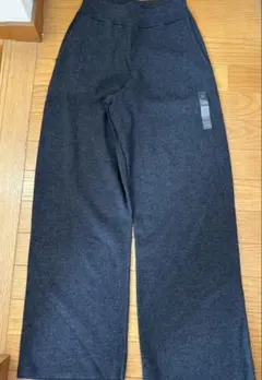 UNIQLO ウォッシャブル　ミラノリブニット　パンツ　Ｍ　ダークグレー