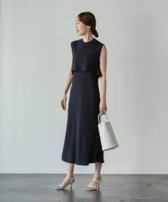スリーブレスレイヤードニットワンピース　nobleのサムネイル