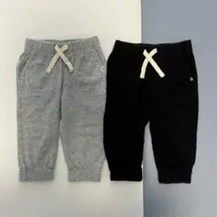 【美品】 GAP スウェットパンツ グレー ブラック 70 12M 2枚セット
