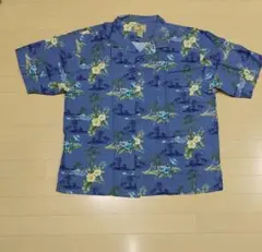 ✓【JAMS WORLD】ハワイ製 レーヨン アロハシャツ L アート柄 希少