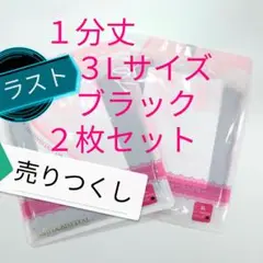 新品 正規品 芦屋美整体 １分丈 エアリー ３Ｌ 黒 ２枚