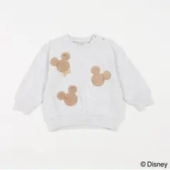 プティマイン　ミッキー　ディズニー　コラボトレーナー　120　裏起毛