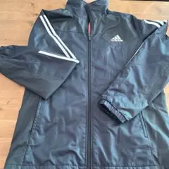 adidas ブラック ナイロンジャケット L