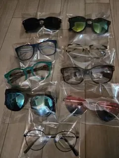 サングラス　だて眼鏡　９点　まとめ売り　古着　韓国