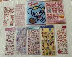 平成レトロ　当時物　ナルミヤ　クリアファイル　ぷっくりシールなどセット