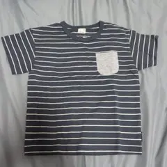 petit main ネイビー ストライプ Tシャツ 110