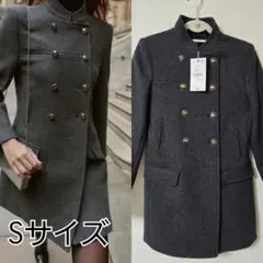 ZARA ウールダブルブレストコート タグ付き
