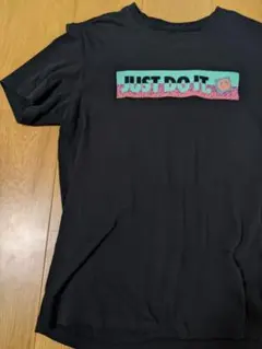 NIKE　90s 00s y2k Tシャツ　黒　M　just do it 美品