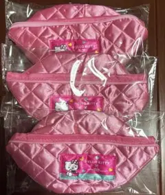 HELLO KITTY キルティングポーチ 3個セット