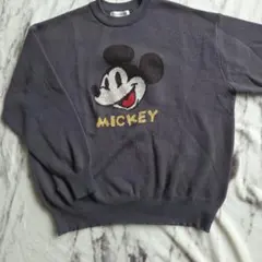used Disnyミッキーマウス刺繍 ニットセーター グレーM