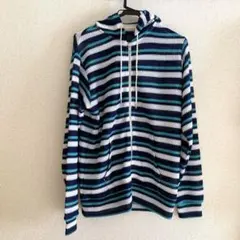 《美品》BEAMS フード付きボーダー羽織